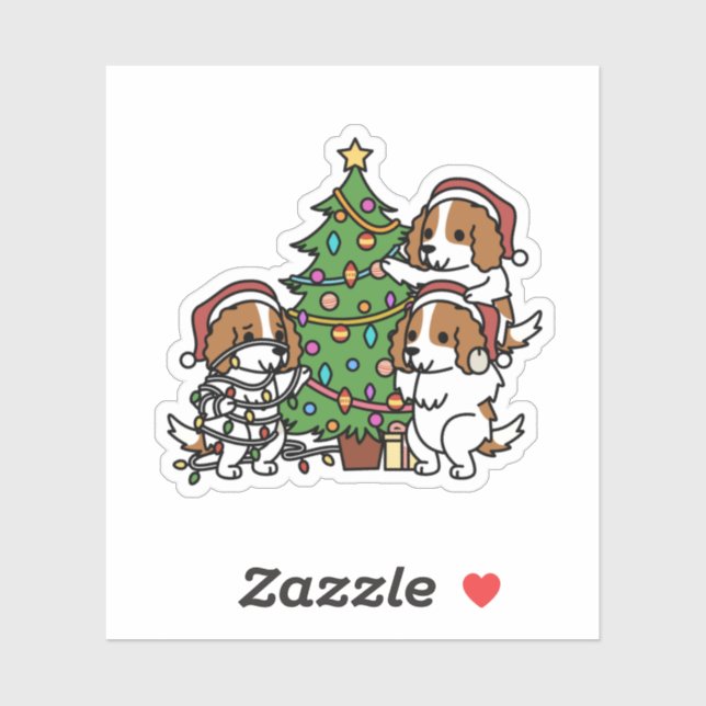 Cavalier King Charles Spaniel Christmas Tree (Sheet)