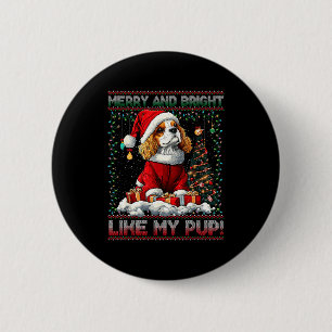 Cavalier King Charles Spaniel Christmas Tree Decor 2 Inch Round Button