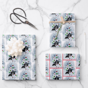 Cavalier King Charles Spaniel Christmas Wrapping Paper Sheet