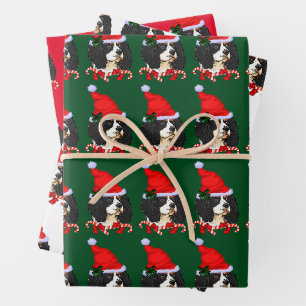 Cavalier King Charles Spaniel Christmas Wrapping Paper Sheet