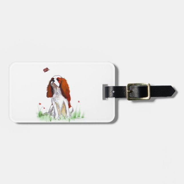 Cavalier King Charles Spaniel CKC Luggage Tag (Front Horizontal)