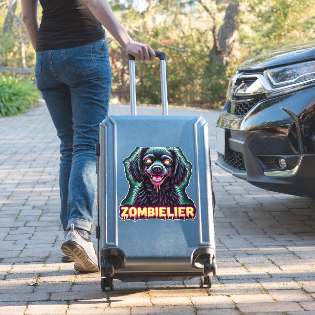 Cavalier King Charles Spaniel CKCS Zombie Dog Hall (Suitcase Insitu)