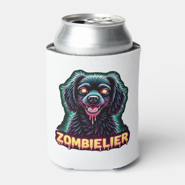 Cavalier King Charles Spaniel CKCS Zombie Dog Hall Can Cooler (Can Front)
