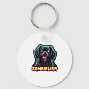 Cavalier King Charles Spaniel CKCS Zombie Dog Hall Keychain