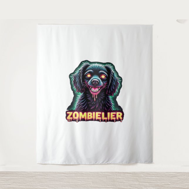 Cavalier King Charles Spaniel CKCS Zombie Dog Hall Tapestry (Front)