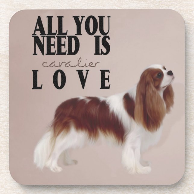 Cavalier King Charles Spaniel Cork Coaster (Front)