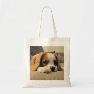 Cavalier King Charles Spaniel Cuddling Tote Bag