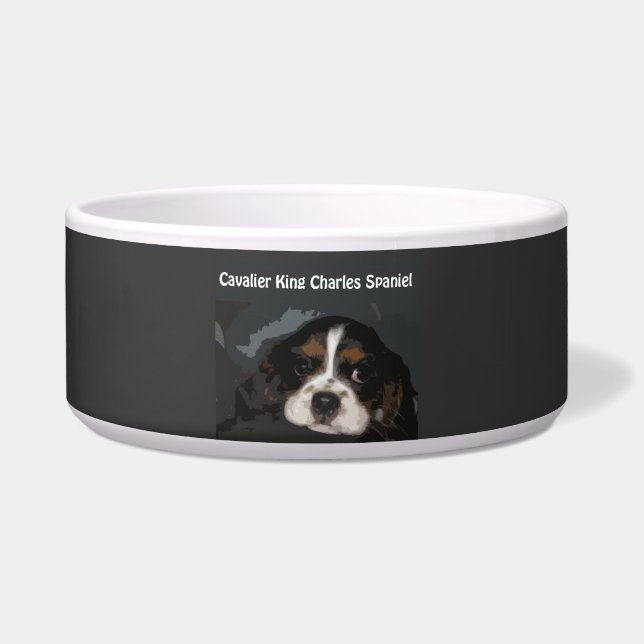 Cavalier King Charles Spaniel Dog Bowl (Front)