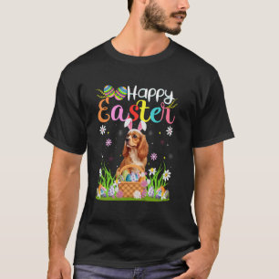 Cavalier King Charles Spaniel Dog Bunny Ear Easter T-Shirt