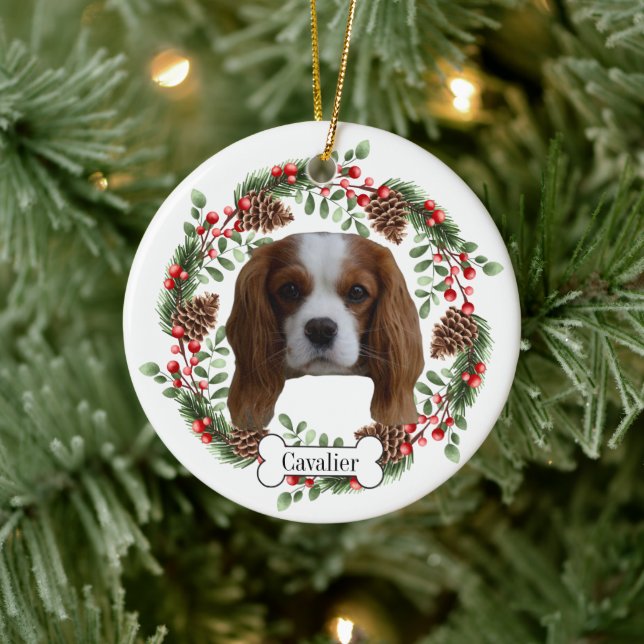 Cavalier King Charles Spaniel dog Ceramic Ornament (Tree)