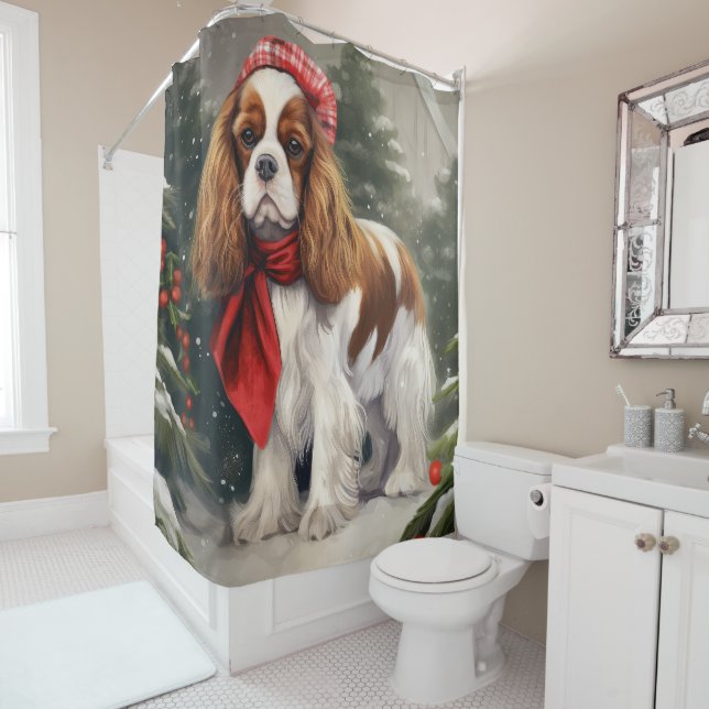 Cavalier King Charles Spaniel Dog Christmas (In Situ)