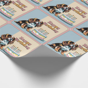 Cavalier King Charles Spaniel Dog Colourful Wrapping Paper