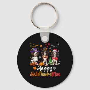 Cavalier King Charles Spaniel Dog Halloween Christ Keychain