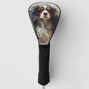 Cavalier King Charles Spaniel Dog in the wind 001  Golf Head Cover