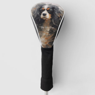 Cavalier King Charles Spaniel Dog in the wind 003  Golf Head Cover