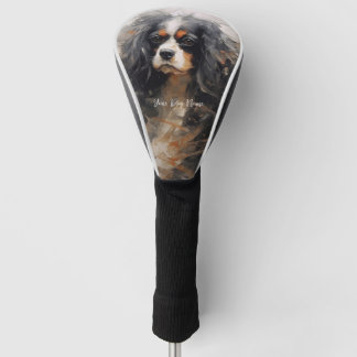 Cavalier King Charles Spaniel Dog in the wind 003 Golf Head Cover