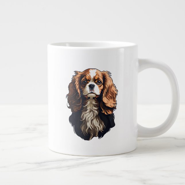 Cavalier King Charles spaniel dog Large Coffee Mug (Right)