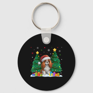 Cavalier King Charles Spaniel Dog Lovers Santa Xma Keychain