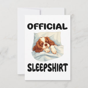 Cavalier King Charles Spaniel Dog Official Sleepsh Thank You Card