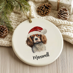 Cavalier King Charles Spaniel Dog Personalized Ceramic Ornament