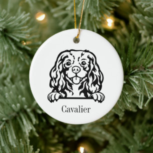 Cavalier King Charles Spaniel dog Personalized Pet Ceramic Ornament