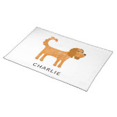Cavalier King Charles Spaniel Dog Personalized Placemat (On Table)