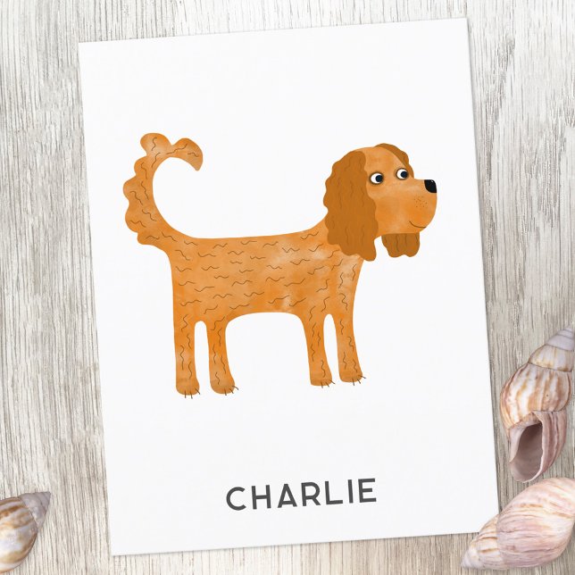 Cavalier King Charles Spaniel Dog Personalized Postcard (Creator Uploaded)
