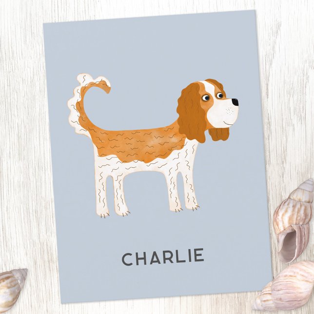 Cavalier King Charles Spaniel Dog Personalized Postcard (Creator Uploaded)