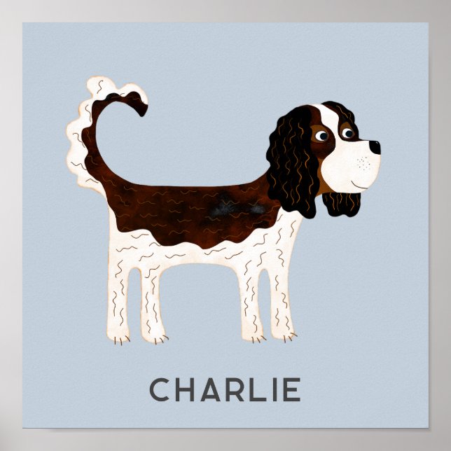 Cavalier King Charles Spaniel Dog Personalized Poster (Front)