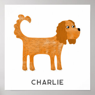 Cavalier King Charles Spaniel Dog Personalized Poster
