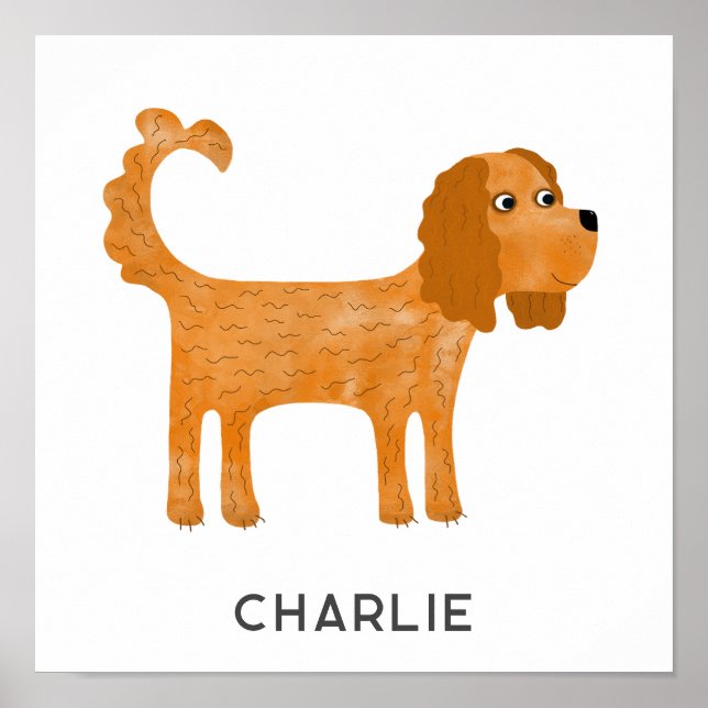 Cavalier King Charles Spaniel Dog Personalized Poster (Front)