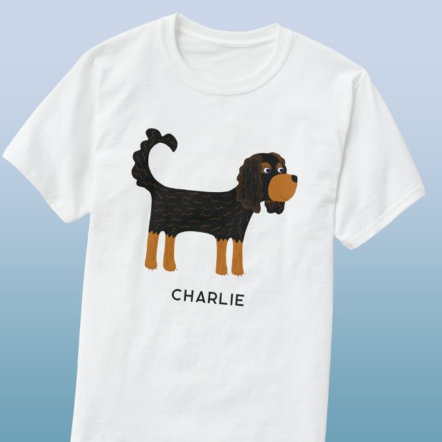 Cavalier King Charles Spaniel Dog Personalized T-Shirt (Fun Cavalier King Charles Spaniel dog personalized custom name t-shirt)