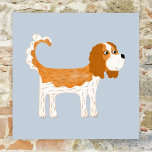 Cavalier King Charles Spaniel Dog Poster<br><div class="desc">Cute Blenheim Cavalier King Charles Spaniel dog design to make animal lovers smile.  Original art by Nic Squirrell.</div>