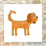 Cavalier King Charles Spaniel Dog Poster<br><div class="desc">Cute Ruby Cavalier King Charles Spaniel dog design to make you smile. Original art by Nic Squirrell.</div>