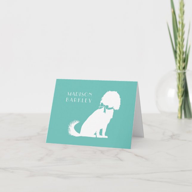 Cavalier King Charles Spaniel Dog Puppy Note Card (Front)
