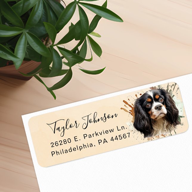 Cavalier King Charles Spaniel Dog Return Address (Creator Uploaded)