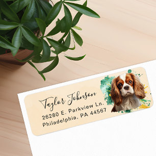 Cavalier King Charles Spaniel Dog Return Address