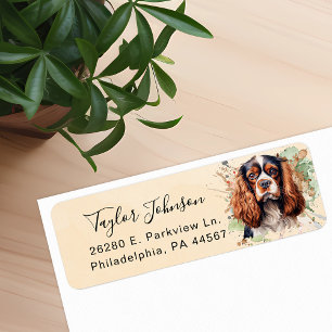 Cavalier King Charles Spaniel Dog Return Address