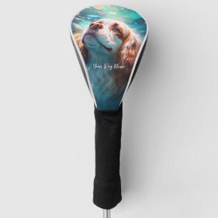Cavalier King Charles Spaniel dog swimming 001 Golf Head Cover