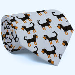 Cavalier King Charles Spaniel Dog Tie<br><div class="desc">Cute Black and Tan Cavalier King Charles Spaniel dog design on a blue background to make any animal lover smile. Original art by Nic Squirrell.</div>