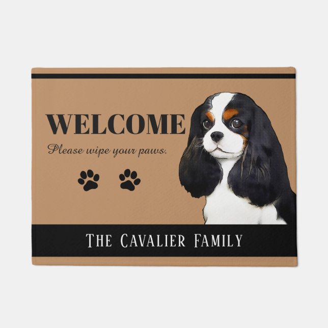 Cavalier King Charles Spaniel Doormat (Front)