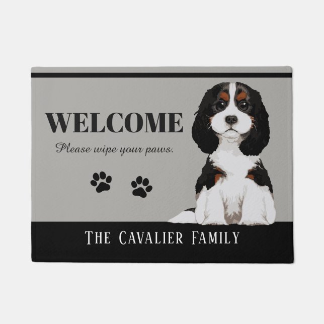 Cavalier King Charles Spaniel Doormat (Front)