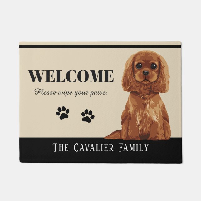 Cavalier King Charles Spaniel Doormat (Front)