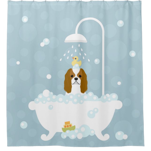 Cavalier King Charles Spaniel Douche rideau (Devant)
