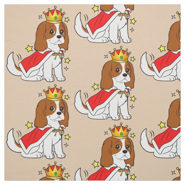 Cavalier King Charles Spaniel Fabric (Swatch)