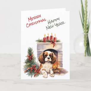 Cavalier King Charles Spaniel Fireplace Card