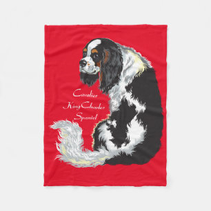 cavalier king charles spaniel fleece blanket