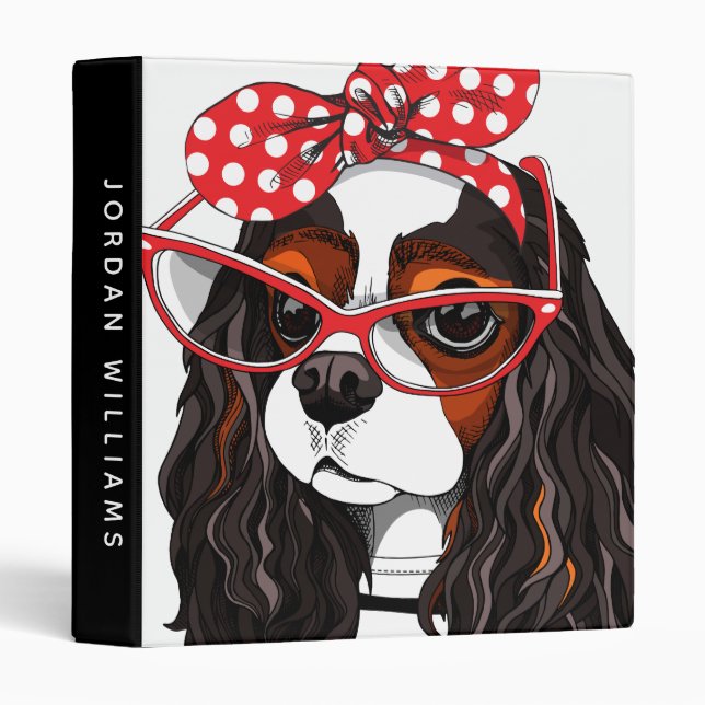 Cavalier King Charles Spaniel From Paris With Love Binder (Front/Spine)