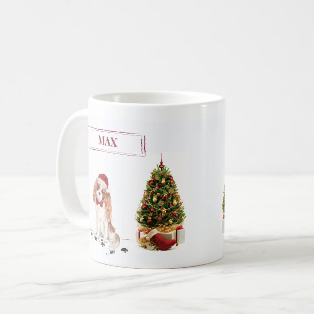 Cavalier King Charles Spaniel Funny Christmas Dog Coffee Mug (Front Left)