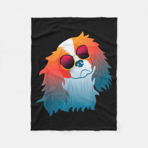 Cavalier King Charles Spaniel Funny Gift Dog Mom D Fleece Blanket